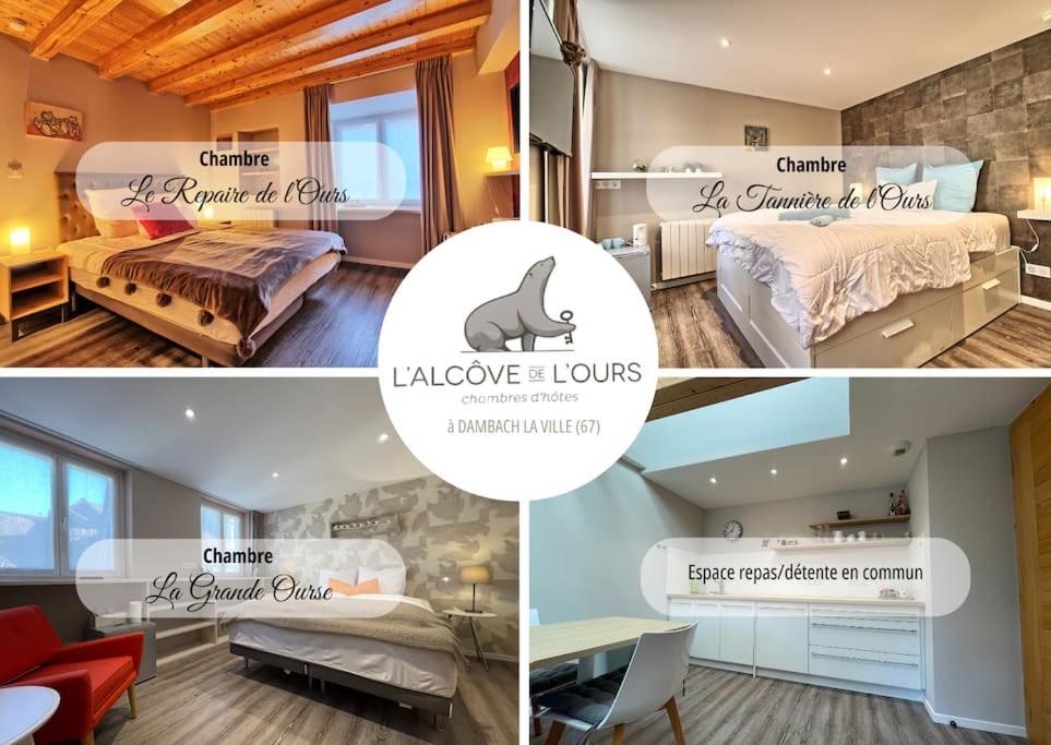 Dambach Le Repaire De L'Ours - L'Alcove De L'Ours - Chambre Cosy 2 Pers מראה חיצוני תמונה